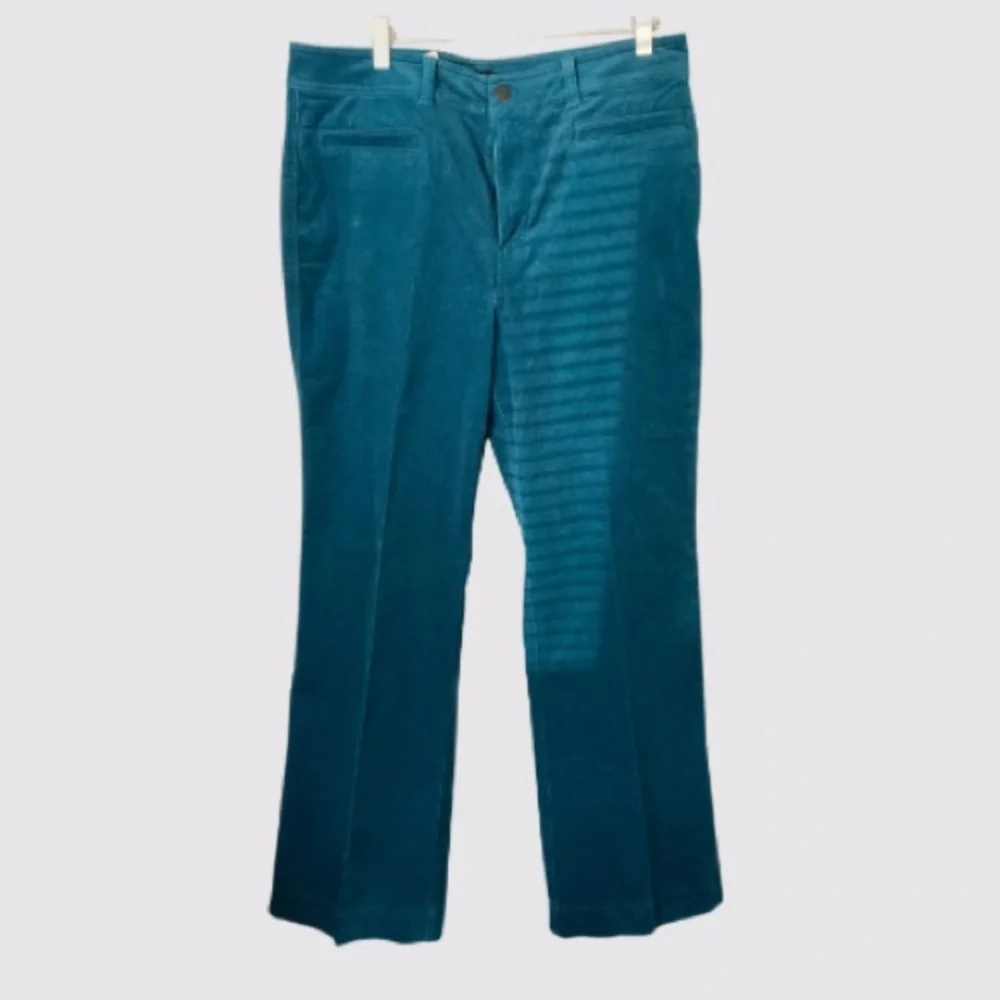Talbots Boot-cut Corduroy Stretch Pants Teal Size 12 NWT - Picture 12 of 13